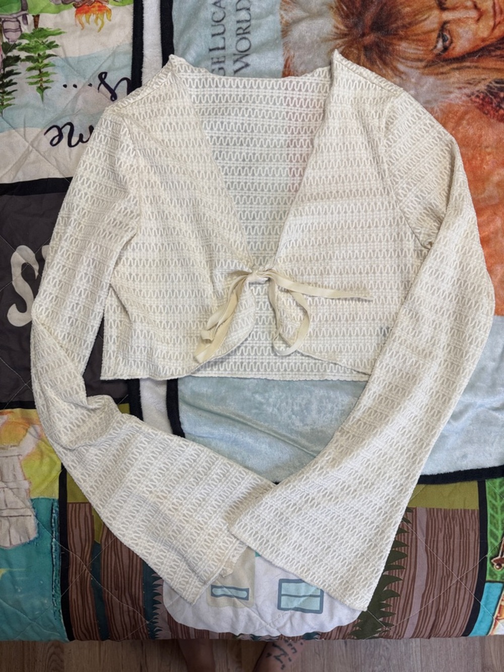 Cider Cream Knit Tie-Front Bolero